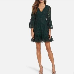 ELIZA J NWT Lace V-Neck Bell Sleeve Formal Cocktail Dress—SZ. 8